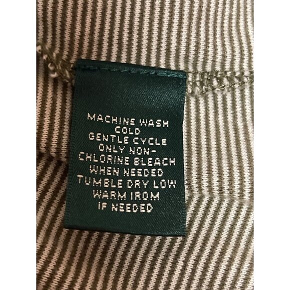 Lauren Ralph Lauren Women's Green Stripe Button Detail Short Sleeve Top Size 2X - Picture 8 of 8